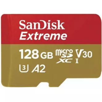 SanDisk micro SDXC kartica 128 GB Extreme (190 MB/s razred 10, UHS-I U3 V30)   adapter