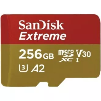 SanDisk micro SDXC kartica 256GB Extreme (190 MB/s razred 10, UHS-I U3 V30)   adapter