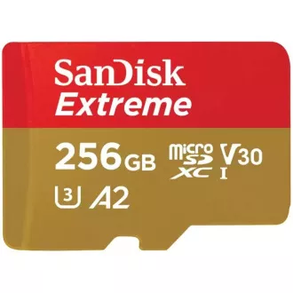 SanDisk micro SDXC kartica 256GB Extreme (190 MB/s razred 10, UHS-I U3 V30)   adapter