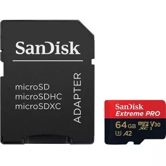 SanDisk micro SDXC kartica 64GB Extreme PRO (200 MB/s razred 10, UHS-I U3 V30)   adapter