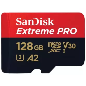SanDisk micro SDXC kartica 128 GB Extreme PRO (200 MB/s razred 10, UHS-I U3 V30)   adapter