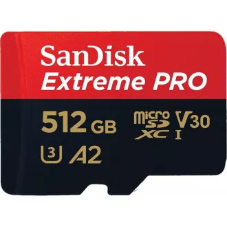 SanDisk micro SDXC kartica 512GB Extreme PRO (200 MB/s razred 10, UHS-I U3 V30)   adapter