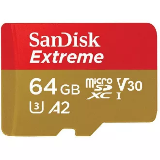 SanDisk micro SDXC kartica 64GB Extreme Action Cams and Drones (170 MB/s razred 10, UHS-I U3 V30) adapter SanDisk micro SDXC kartica 64GB Extreme Action Cams and Drones (170 MB/s razred 10, UHS-I U3 V30) adapter