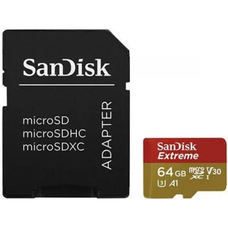 SanDisk micro SDXC kartica 64GB Extreme Action Cams and Drones (170 MB/s razred 10, UHS-I U3 V30) adapter SanDisk micro SDXC kartica 64GB Extreme Action Cams and Drones (170 MB/s razred 10, UHS-I U3 V30) adapter
