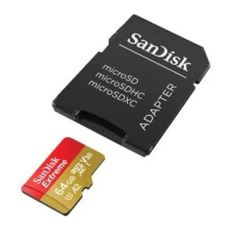 SanDisk micro SDXC kartica 64GB Extreme Action Cams and Drones (170 MB/s razred 10, UHS-I U3 V30) adapter SanDisk micro SDXC kartica 64GB Extreme Action Cams and Drones (170 MB/s razred 10, UHS-I U3 V30) adapter