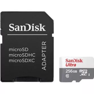 Sandisk MicroSDXC 256 GB Ultra (100 MB/s, razred 10 UHS-I, Android)