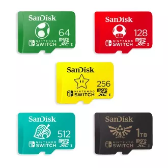 SanDisk MicroSDXC 64 GB za Nintendo Switch (R:100/W:90 MB/s, UHS-I)