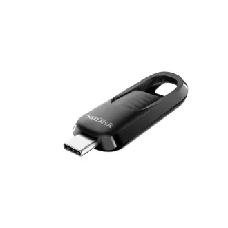 SanDisk Flash disk 128 GB Ultra Slider, USB-C 3.2, črn