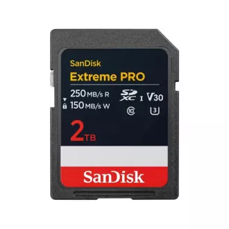 SanDisk SDXC kartica 2TB Extreme PRO (250 MB/s razreda 10, UHS-I U3 V30)
