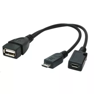 GEMBIRD Kabel USB AF/mikro BM   mikro BF, OTG   polnjenje, 15 cm, za tablične računalnike in pametne telefone