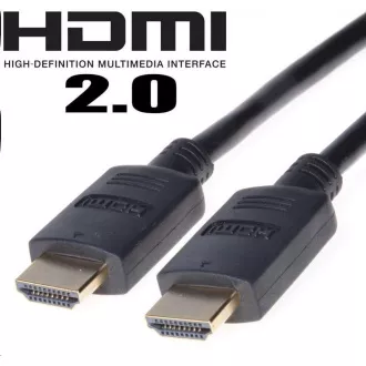 PremiumCord HDMI 2.0 High Speed   Ethernet kabel, pozlačeni konektorji, 2 m