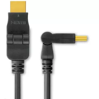 PREMIUMCORD Kabel HDMI A - HDMI A M/M 2m, vrtljivi pozlačeni konektorji PREMIUMCORD Kabel HDMI A - HDMI A M/M 2m, vrtljivi pozlačeni konektorji