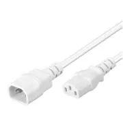 PREMIUMCORD Podaljševalni kabel 230V, C13-C14, bel 1m