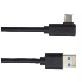 PREMIUMCORD Kabel USB tipa C/M z ukrivljenim priključkom 90° - USB 3.0 A/M, 3 m