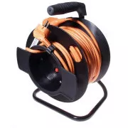 PREMIUMCORD Podaljševalni kabel 230V boben 50m, črn