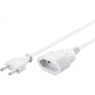 PREMIUMCORD 230V omrežni kabel, dvojni podaljšek z vilicami, 3 m