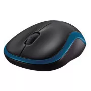 Logitech brezžična miška M185, modra