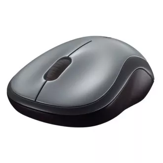 Logitech brezžična miška M185, ključ USB, siva