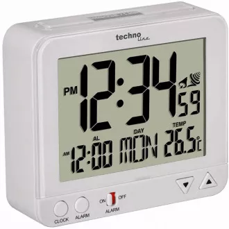 TechnoLine WT 195W - digitalna budilka bela s termometrom TechnoLine WT 195W - digitalna budilka bela s termometrom