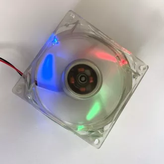 Ventilator EUROCASE 80mm, 12V/0, 14A, osvetljen RGB (molex)