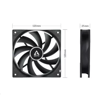 ARCTIC ventilator F12 PWM PST CO 120x120x25mm, črn