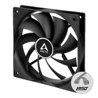 ARCTIC ventilator F12 PWM PST, 120mm, 4pin, PWM, črn