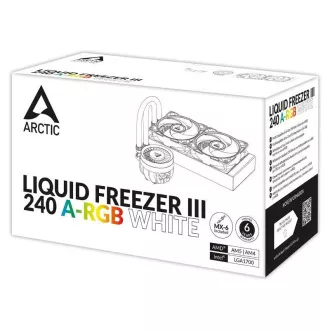 ARCTIC Liquid Freezer III 240 ARGB vodni hladilnik, 2x120mm, AM5, LGA1851, bela