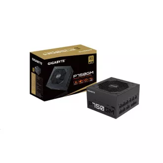 GIGABYTE napajalnik P750GM, 750W, 80plus gold, modularni, 120 mm ventilator