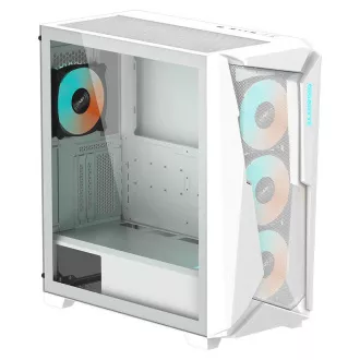 GIGABYTE ohišje GB-C301GW, ARGB Hub, prozorna stranska plošča, Mid tower, 4x ARGB ventilator, belo