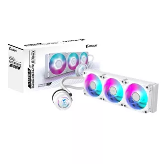 GIGABYTE vodni hladilnik AORUS WATERFORCE II 360I, 3x120mm, ARGB, LGA1851, AM5, bela