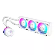 Vodni hladilnik GIGABYTE AORUS WATERFORCE X II 360I, 3x 120mm, ARGB, LCD zaslon, LGA1851, AM5, bela