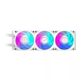 Vodni hladilnik GIGABYTE AORUS WATERFORCE X II 360I, 3x 120mm, ARGB, LCD zaslon, LGA1851, AM5, bela