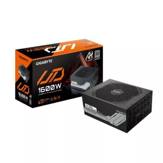 Napajalnik GIGABYTE UD1600PM PG5 AI TOP, 1600W, 80  Platinum, 140mm ventilator
