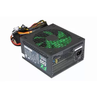EVOLVEO FX 550, 550W ATX napajalnik, 14cm, tih, 80  White, 3-letna garancija, črn