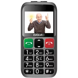 EVOLVEO EasyPhone EB, mobilni telefon za starejše s stojalom za polnjenje, rdeč