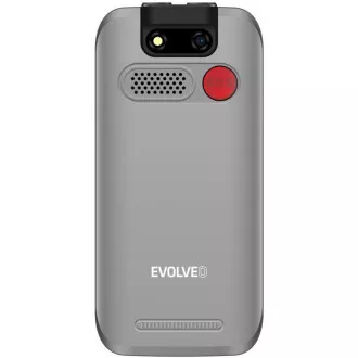 EVOLVEO EasyPhone EB, mobilni telefon za starejše s stojalom za polnjenje, rdeč