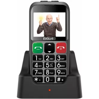 EVOLVEO EasyPhone EB, mobilni telefon za starejše s stojalom za polnjenje, srebrn