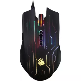 A4tech gaming miška BLOODY Q81, 3200DPI, USB, RGB, črna