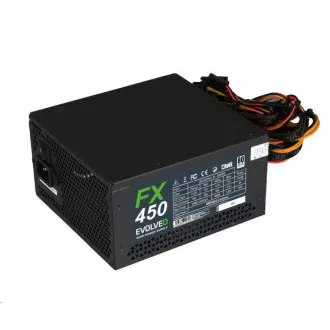 EVOLVEO FX 450, 450W ATX napajalnik, 14cm, tih, 80  White, 3-letna garancija, črn