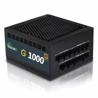 EVOLVEO G1000, napajalnik 1000 W, 80  GOLD, ATX 3.1, aPFC, 140 mm ventilator, popolnoma modularen, 3-letna garancija, črn