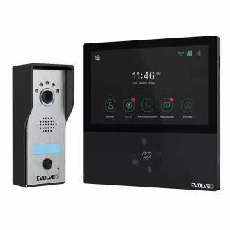 EVOLVEO DoorPhone AHD7, domači videotelefon WiFi z nadzorom vrat ali vrat črni monitor