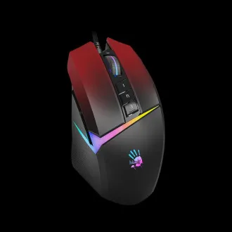 A4tech Bloody Mouse W60 Max Activated, igralna miška z osvetlitvijo, 12000 DPI, USB, črna/rdeča
