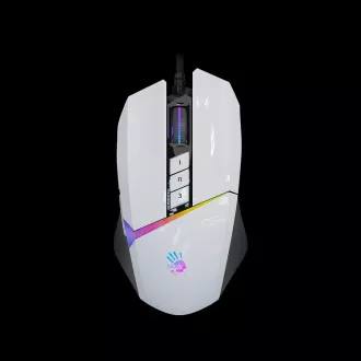 A4tech Bloody Mouse W60 Max Activated, igralna miška z osvetlitvijo, 12000 DPI, USB, bela