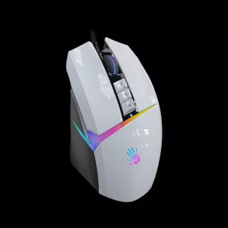 A4tech Bloody Mouse W60 Max Activated, igralna miška z osvetlitvijo, 12000 DPI, USB, bela
