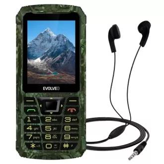 EVOLVEO StrongPhone Z6, vodoodporen trpežen telefon z dvema karticama SIM, lovska kamuflaža