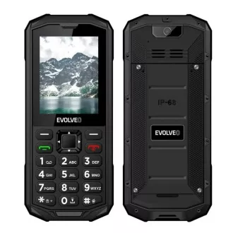 EVOLVEO StrongPhone X5, vodoodporen vzdržljiv telefon z dvema karticama SIM, črno-siv