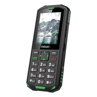 EVOLVEO StrongPhone X5, vodoodporen vzdržljiv telefon z dvema karticama SIM, črno-zelen
