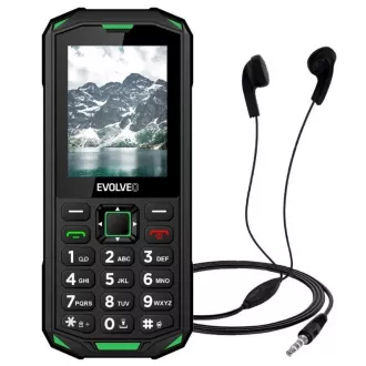 EVOLVEO StrongPhone X5, vodoodporen vzdržljiv telefon z dvema karticama SIM, črno-zelen