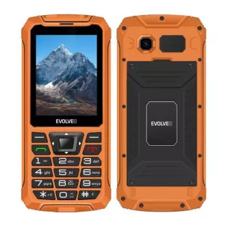 EVOLVEO StrongPhone Z6, vodoodporen trpežen telefon z dvema karticama SIM, oranžen