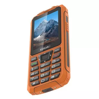 EVOLVEO StrongPhone Z6, vodoodporen trpežen telefon z dvema karticama SIM, oranžen